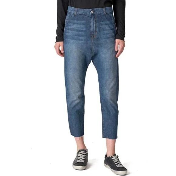 Nili Lotan Paris Drop Crotch Jeans in Studio Wash Size 24 - Picture 1 of 14